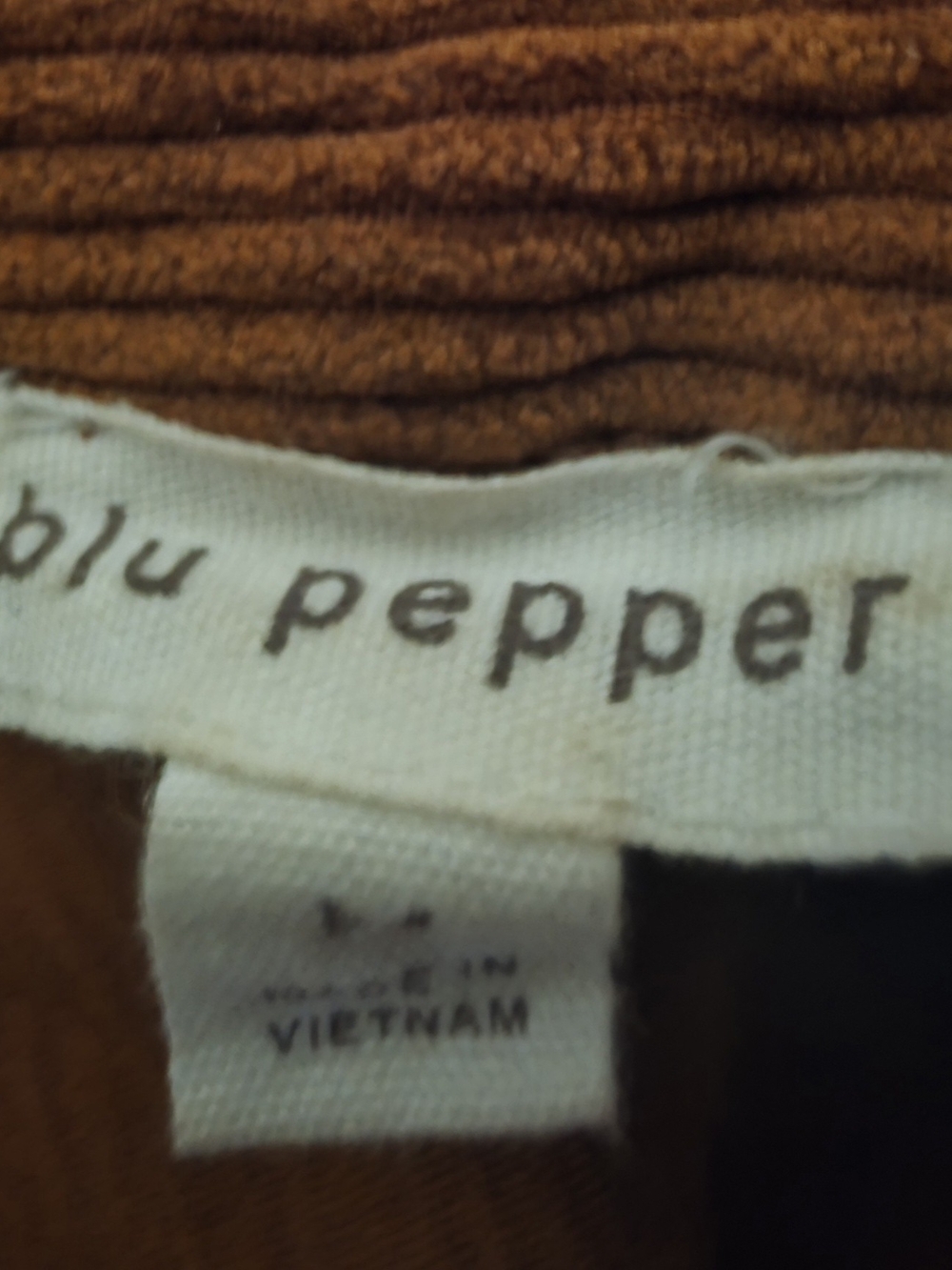Blu Pepper Women's Corduroy Shirt Jacket in Rust Brown - Picture 2 of 5